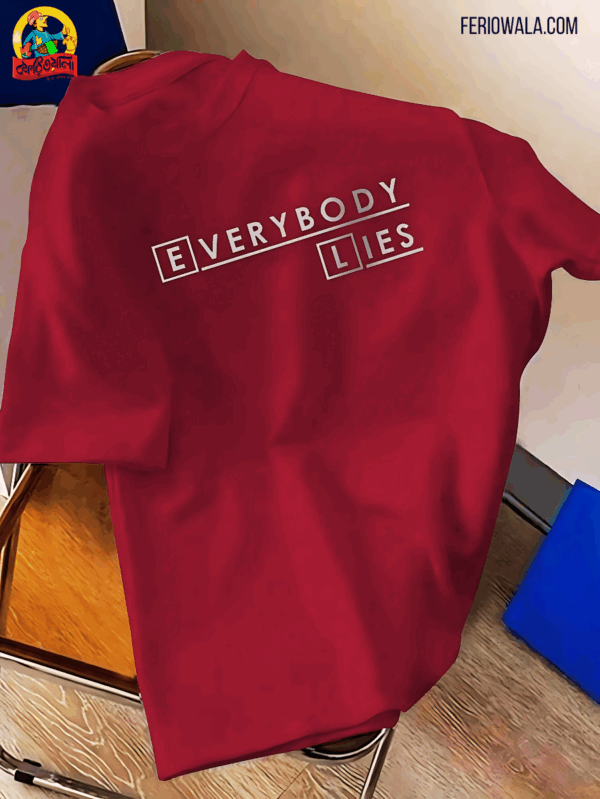 drop shoulder t shirt everybody lies