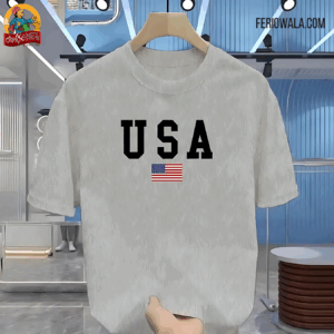 drop shoulder t shirt – usa red (copy)