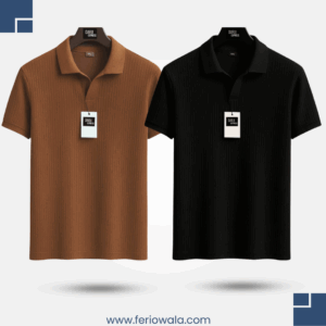 polo t shirt combo black + brown